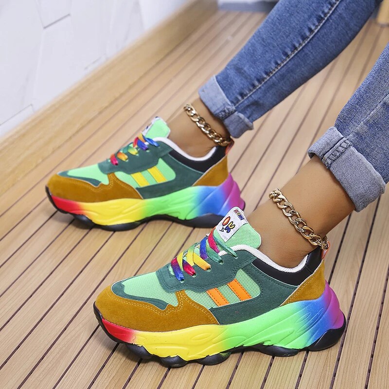 Aurora | Women's Rainbow Comfort Sneakers