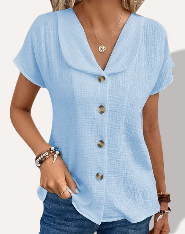 Ellie | Sky Breece Comfort Blouse