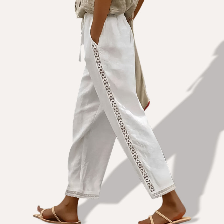 Ava | Breathable Cotton-Linen Trousers