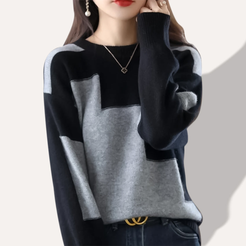 Zara | Chic Dual-Tone Sweater