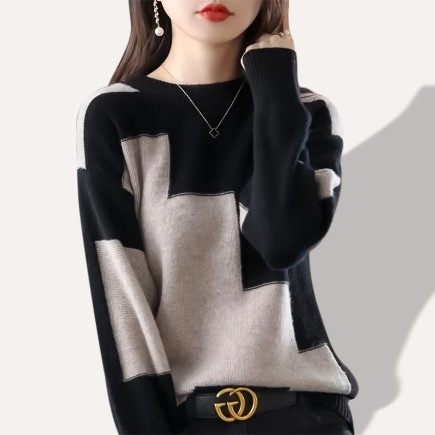 Zara | Chic Dual-Tone Sweater