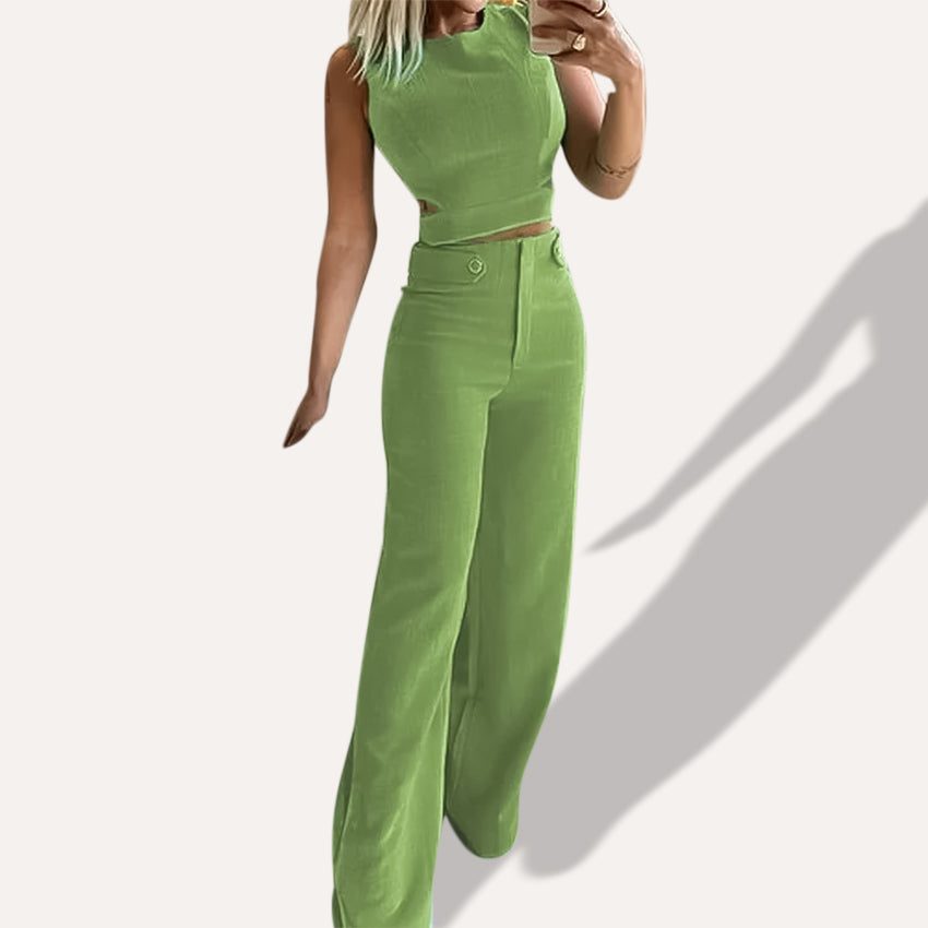 Jade | Vibrant Wide-Leg Pants Set