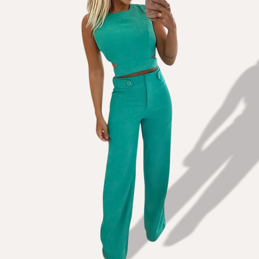 Jade | Vibrant Wide-Leg Pants Set