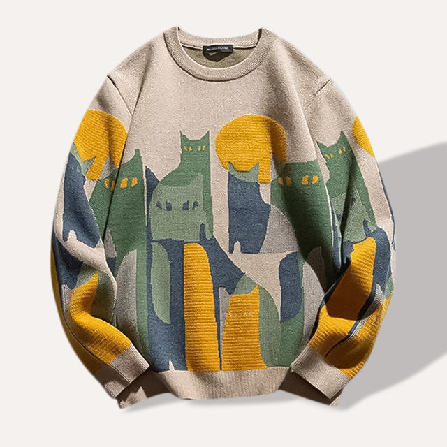 Felix | Unisex Artistic Cat Sweater