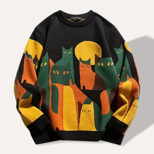 Felix | Unisex Artistic Cat Sweater