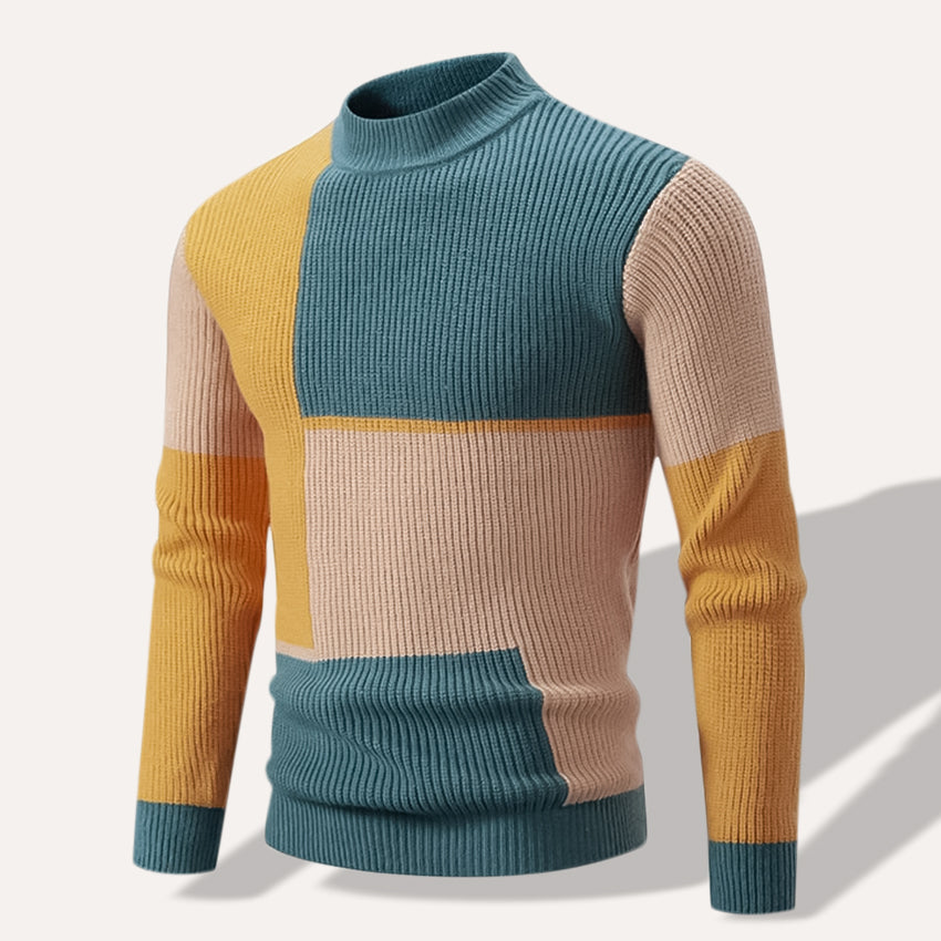 Stylish Warmth Men's Colorblock Sweater